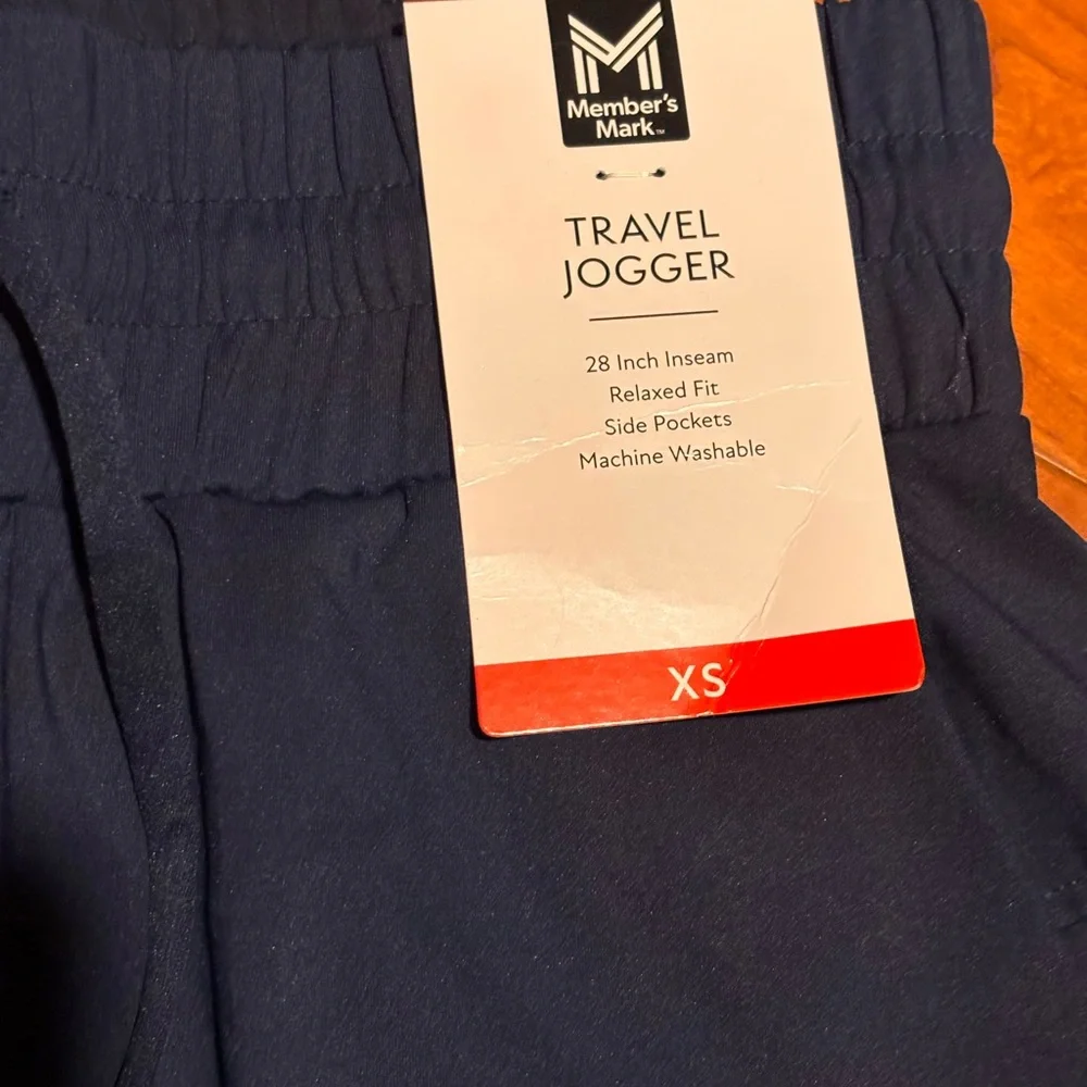 Navy Blue Travel Jogger Pants - Picture 3 of 5